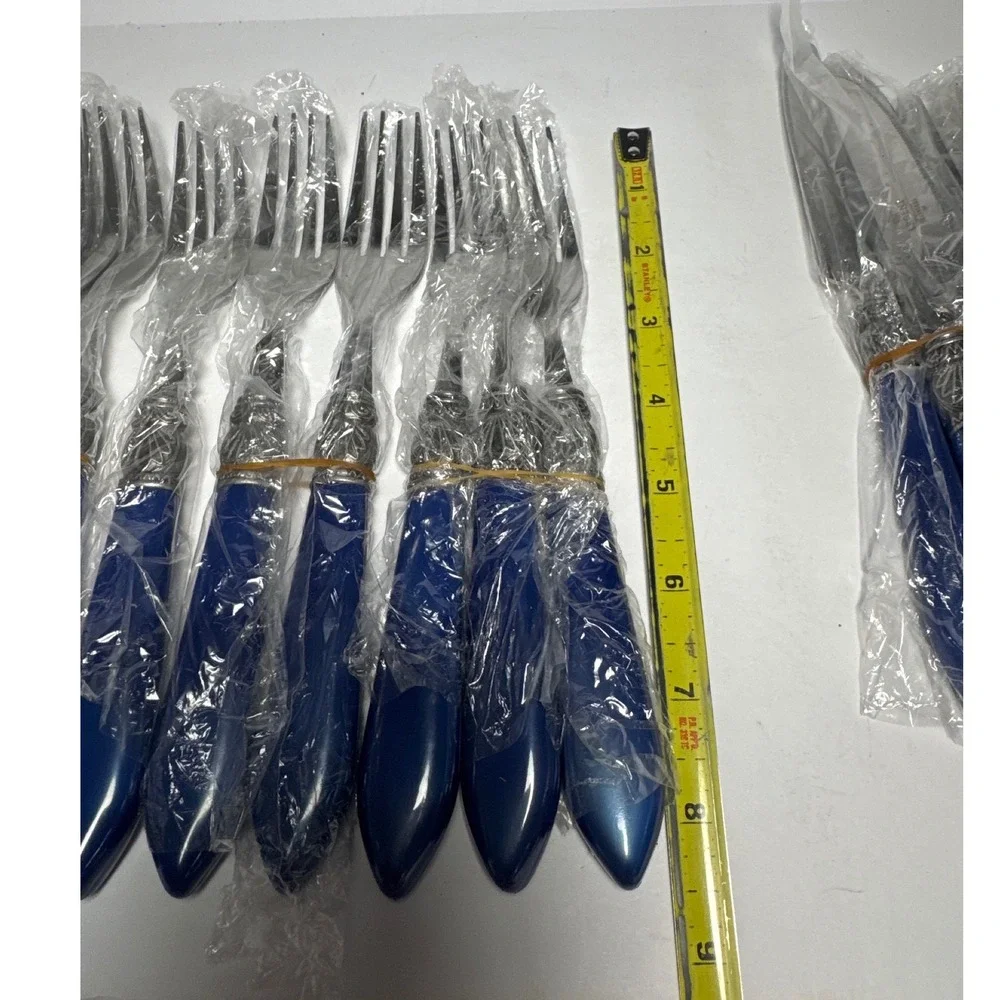 Argent Orfèvres Flatware Set 20pc Blue Silver New 18/8 Stainless Steel Service 4